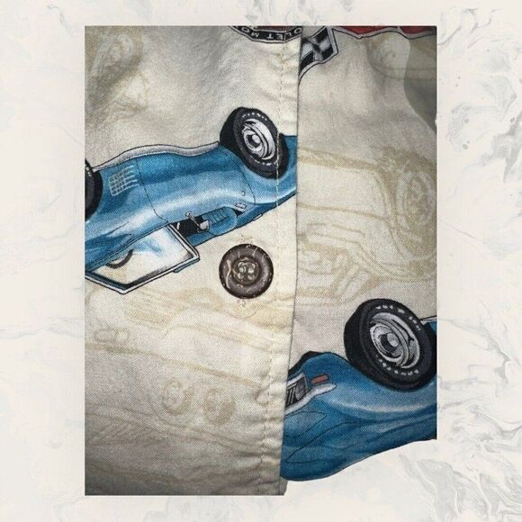 GM by David Carey Corvette Shirt Stingray Button Down Mens 3X General Motors HTF - Picture 6 of 6